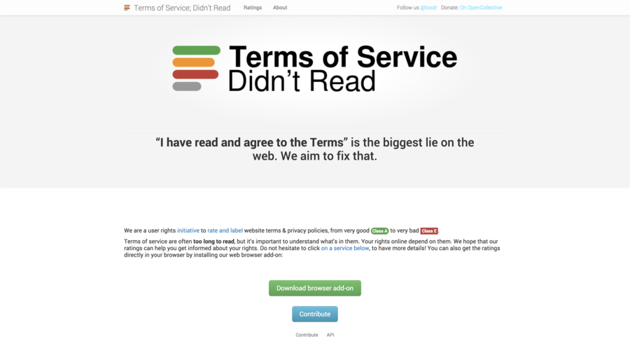 Terms of Service; Din’t Read
