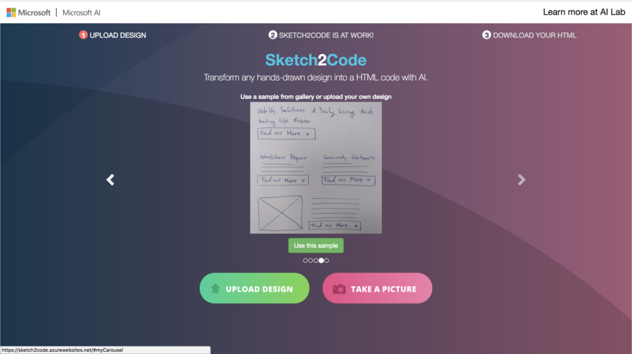 Sketch2Code